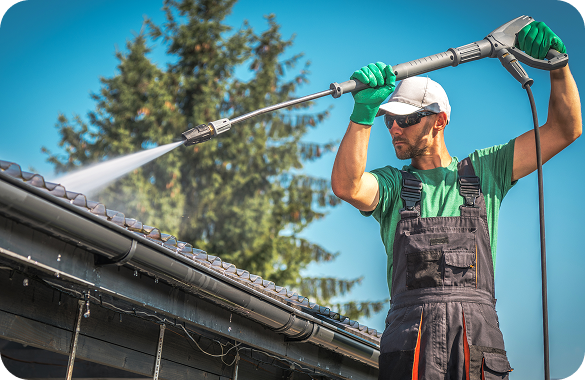 men-washing-his-backyard-garden-concrete-path-stairs-using-pressure-washer (24)