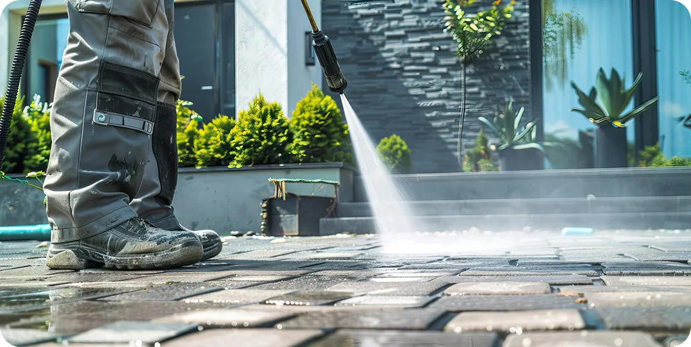 Eco-Friendly Concrete Cleaning: How We Safeguard Your Lawn and Landscaping